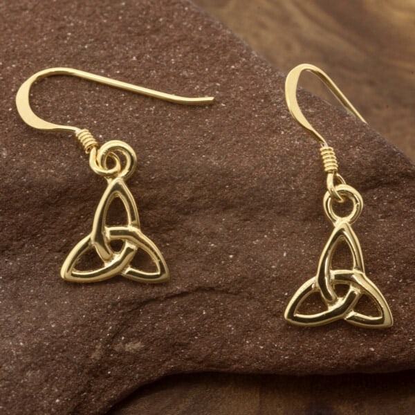 Royal Mile Silver - gold triquetra earrings