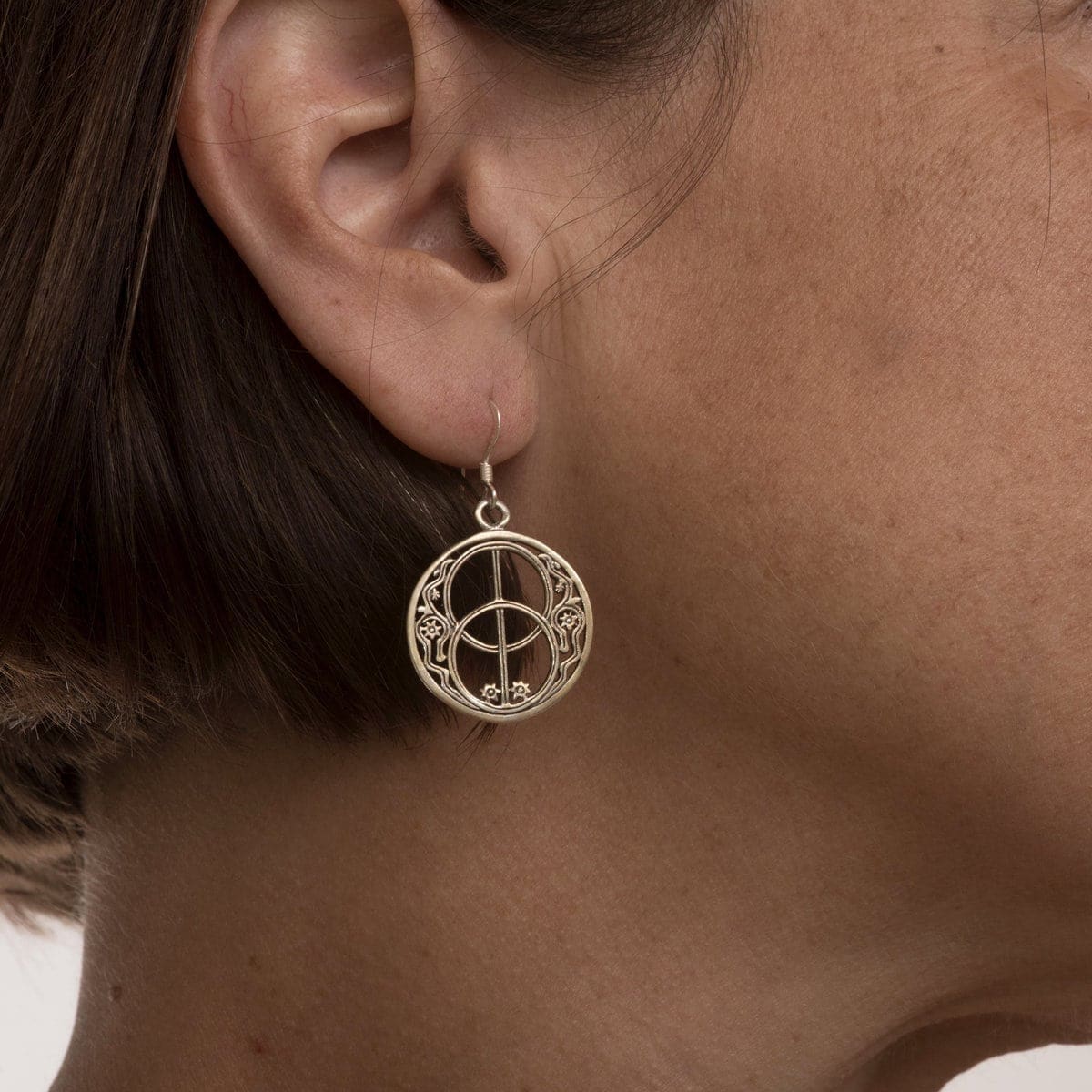 Royal Mile Silver - Vesica Piscis silver earrings