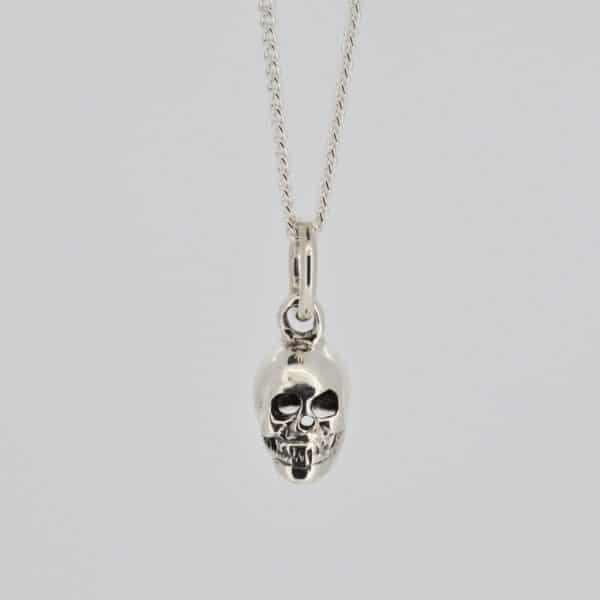 royal mile silver - silver skull necklace