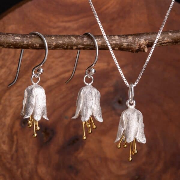 Bluebell Flower Jewellery Set - Royal Mile Silver