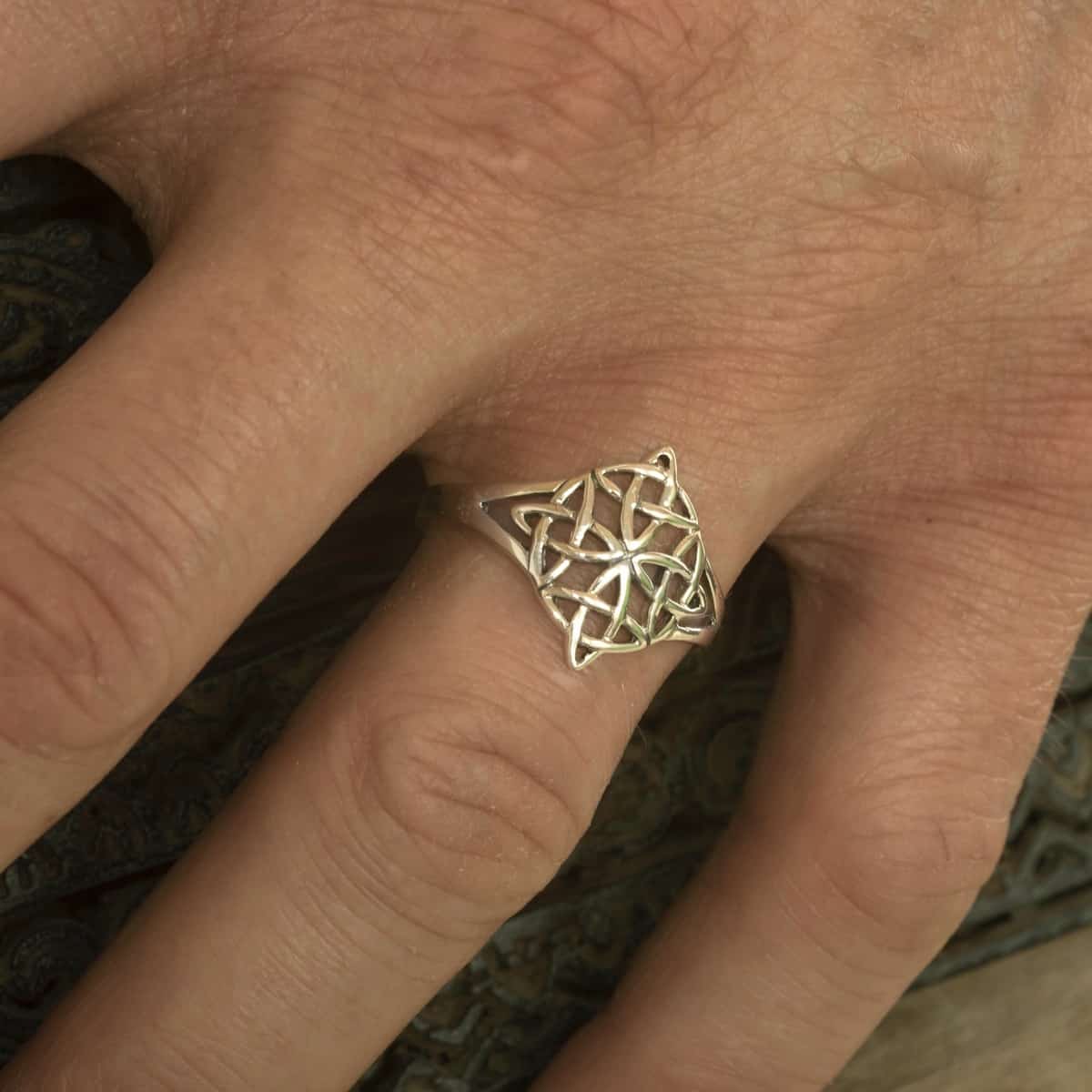 royal mile silver - four elements celtic silver ring