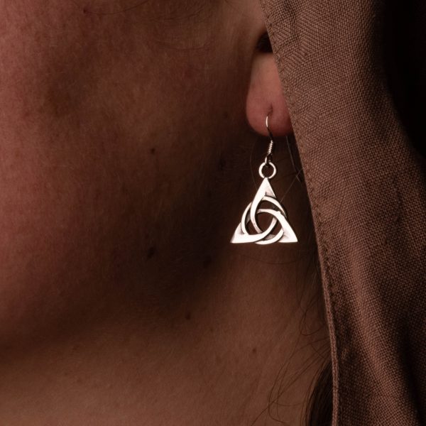 Silver Flow Triqueta Earrings - Royal Mile Silver