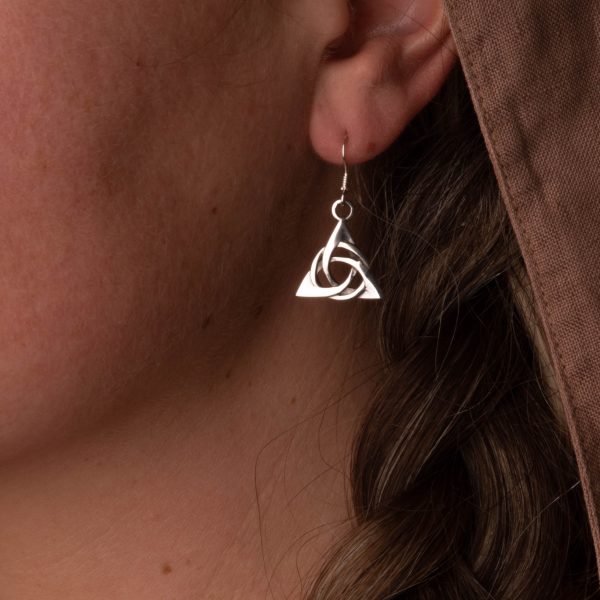 Silver Flow Triqueta Earrings - Royal Mile Silver