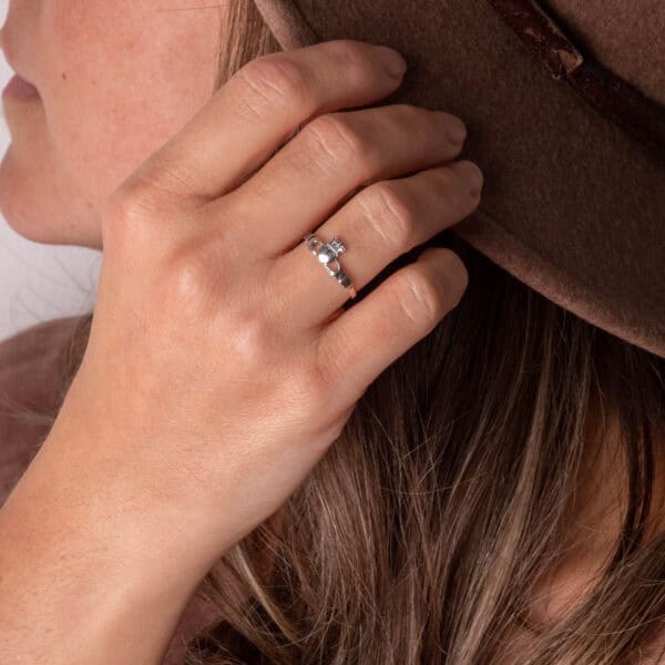 dainty claddagh ring - Royal Mile Silver